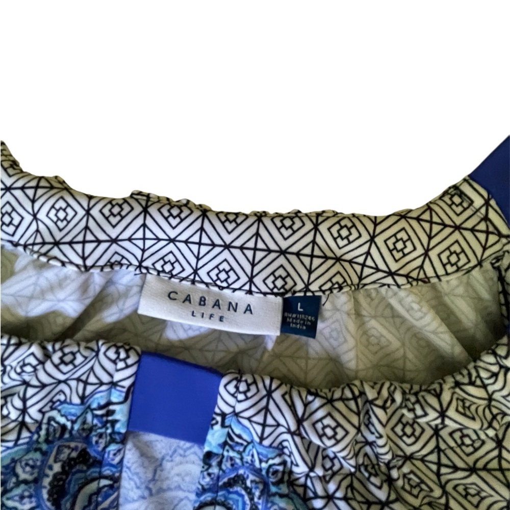 Cabana Life Blue Patterned Halter Dress - Picture 2 of 11